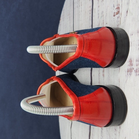 ESCADA | Rare Vintage Denim Moccasin Loafers Size 6 - Picture 7 of 11